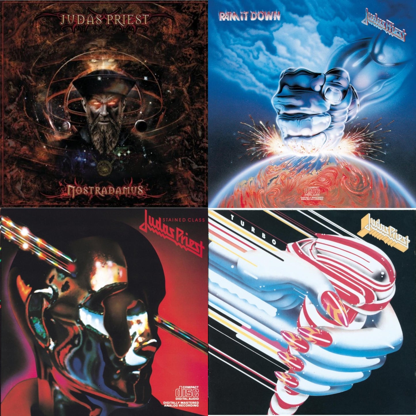 Judas Priest - Nostradamus & Ram It Down & Stained Class & Turbo - CD Bundle