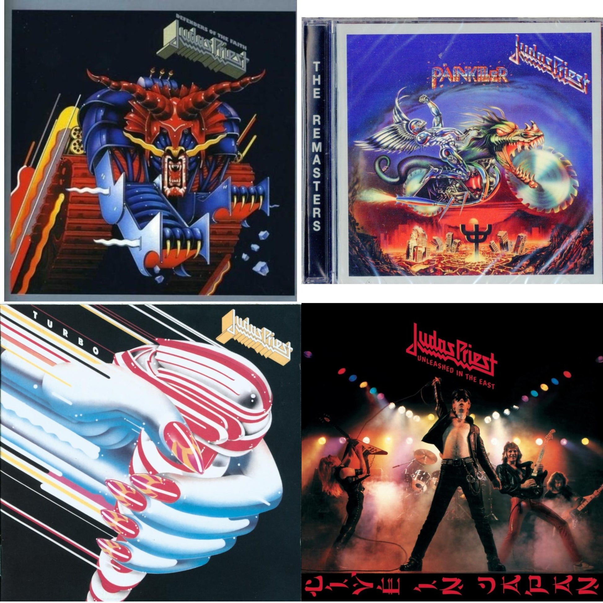 Judas Priest - Defenders Of The Faith & Painkiller & Turbo & Unleashed In The East - CD Bundle