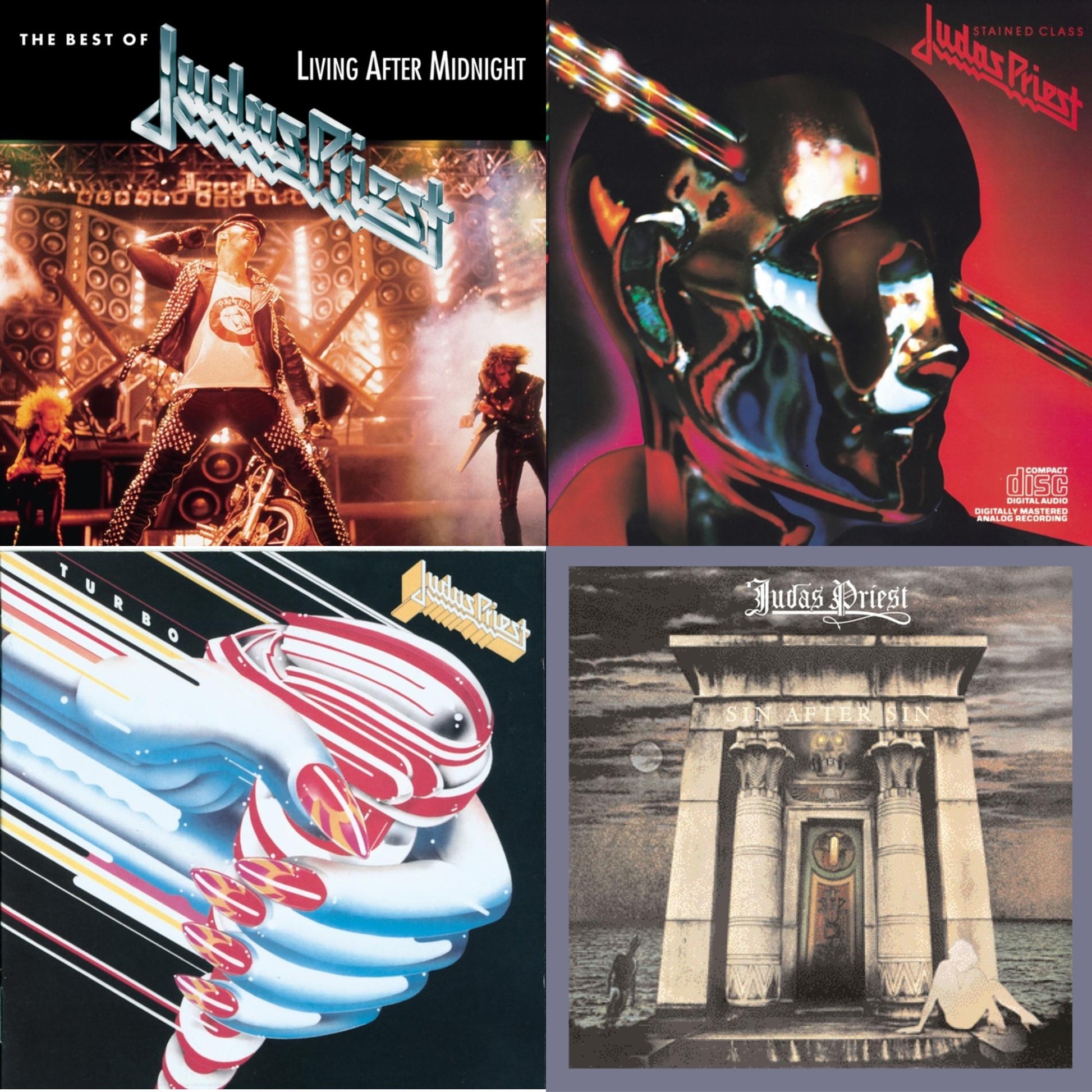 Judas Priest - Best Of Judas Priest: Living After Midnight & Stained Class & Turbo & Sin After Sin - CD Bundle