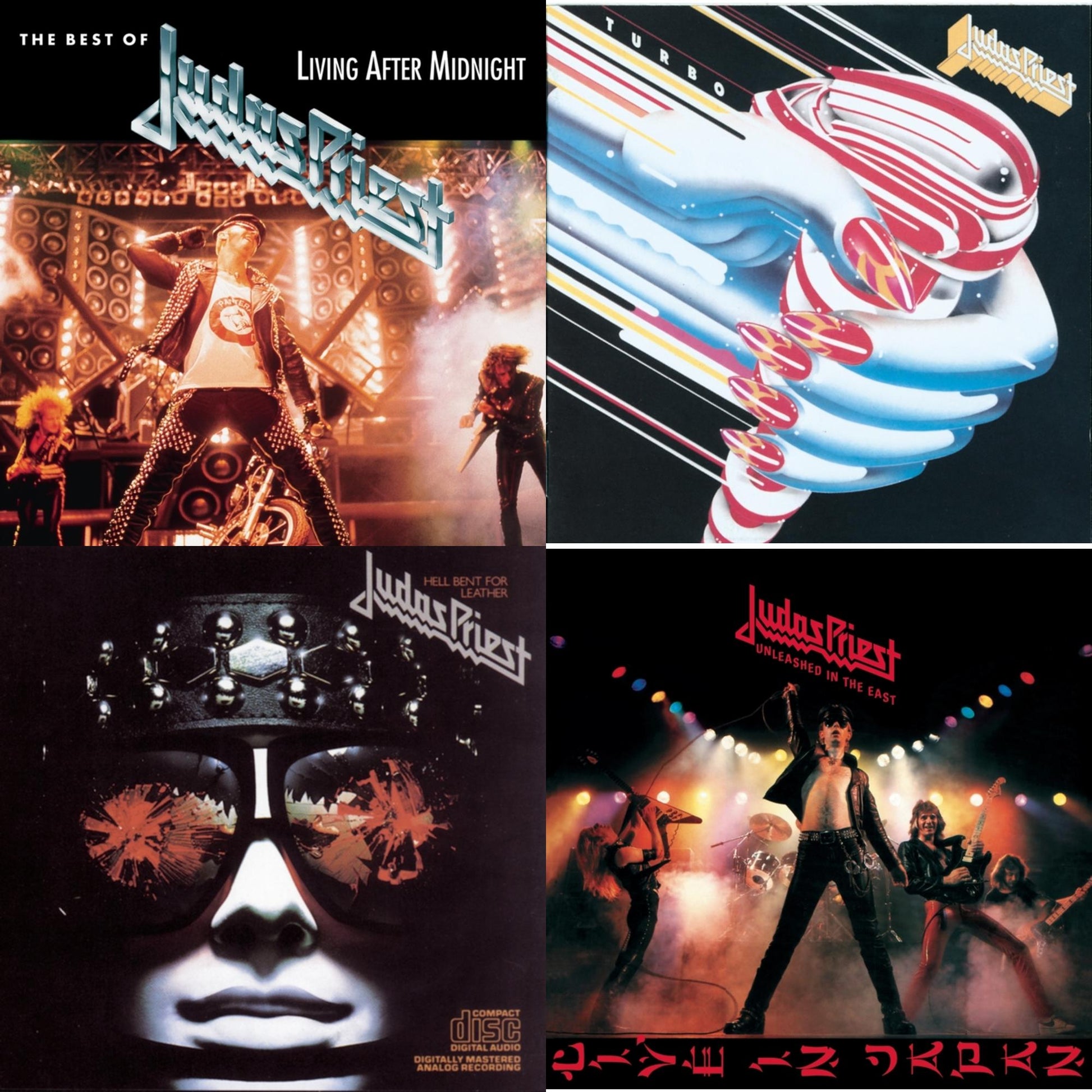 Judas Priest - Best Of Judas Priest: Living After Midnight & Turbo & Hell Bent For Leather & Unleashed In The East - CD Bundle