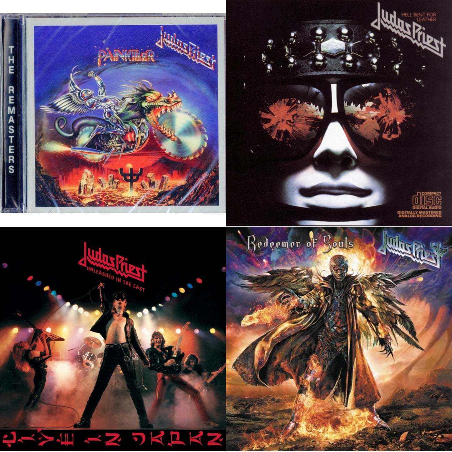 Judas Priest - Painkiller & Hell Bent For Leather & Unleashed In The East & Redeemer Of Souls - CD Bundle