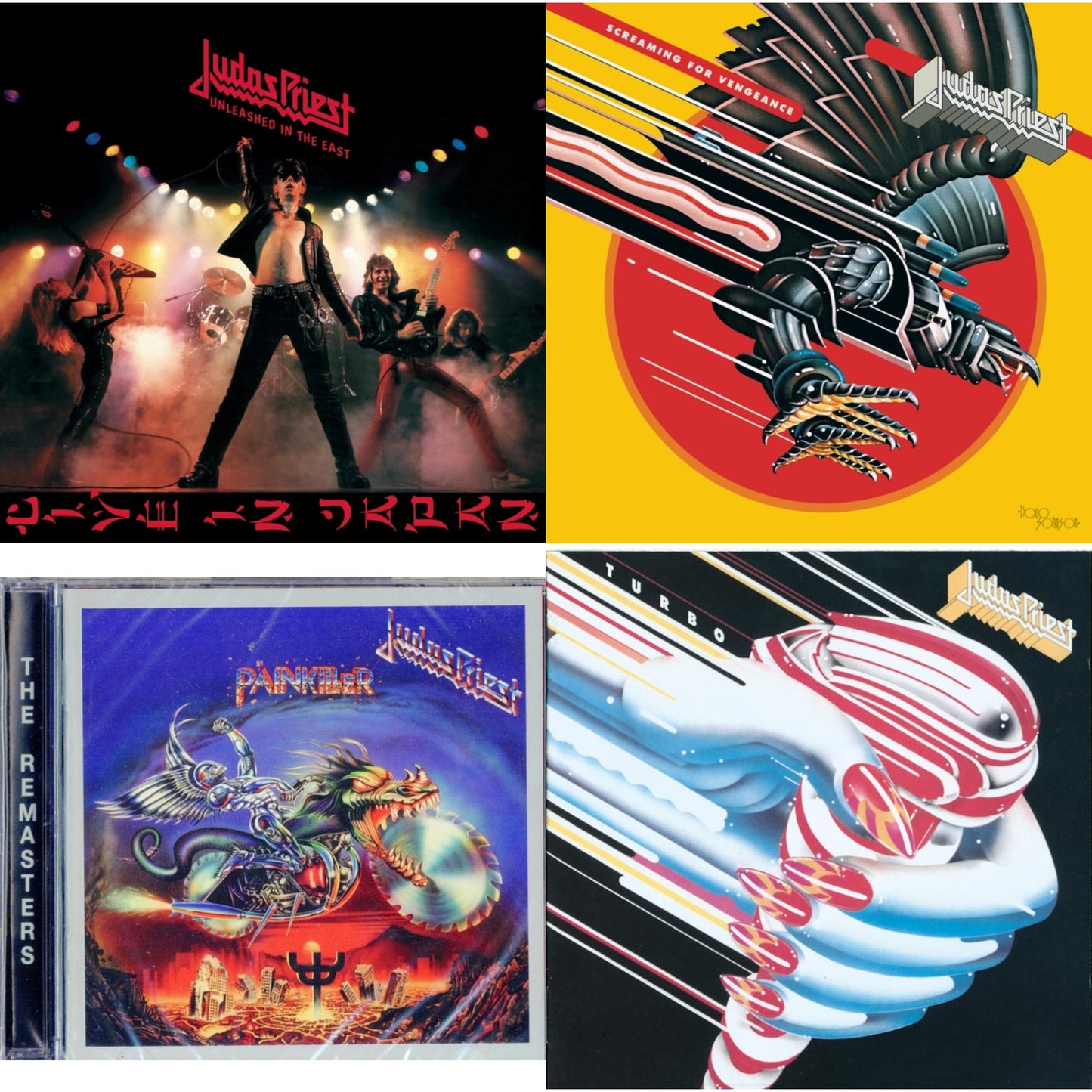 Judas Priest - Painkiller & Turbo & Screaming For Vengeance & Unleashed In The East - CD Bundle
