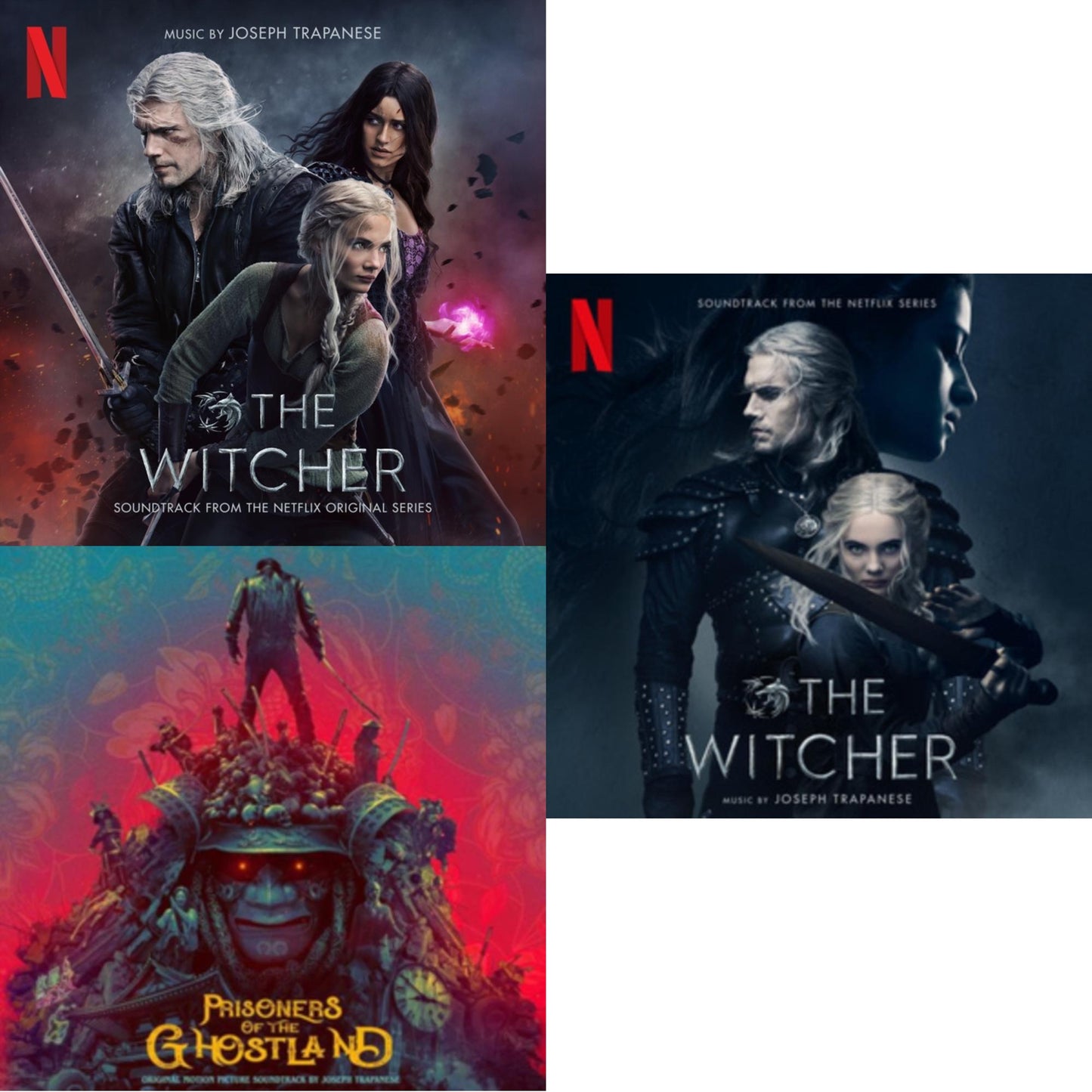 Joseph Trapanese - Witcher: Season 2 Ost (2LP/150G/Translucent Red & Black Marble) & Witcher: Season 3 Ost (Netflix Original Series) & Prisoners Of The Ghostland Ost (2LP/Splatter Vinyl/180G)