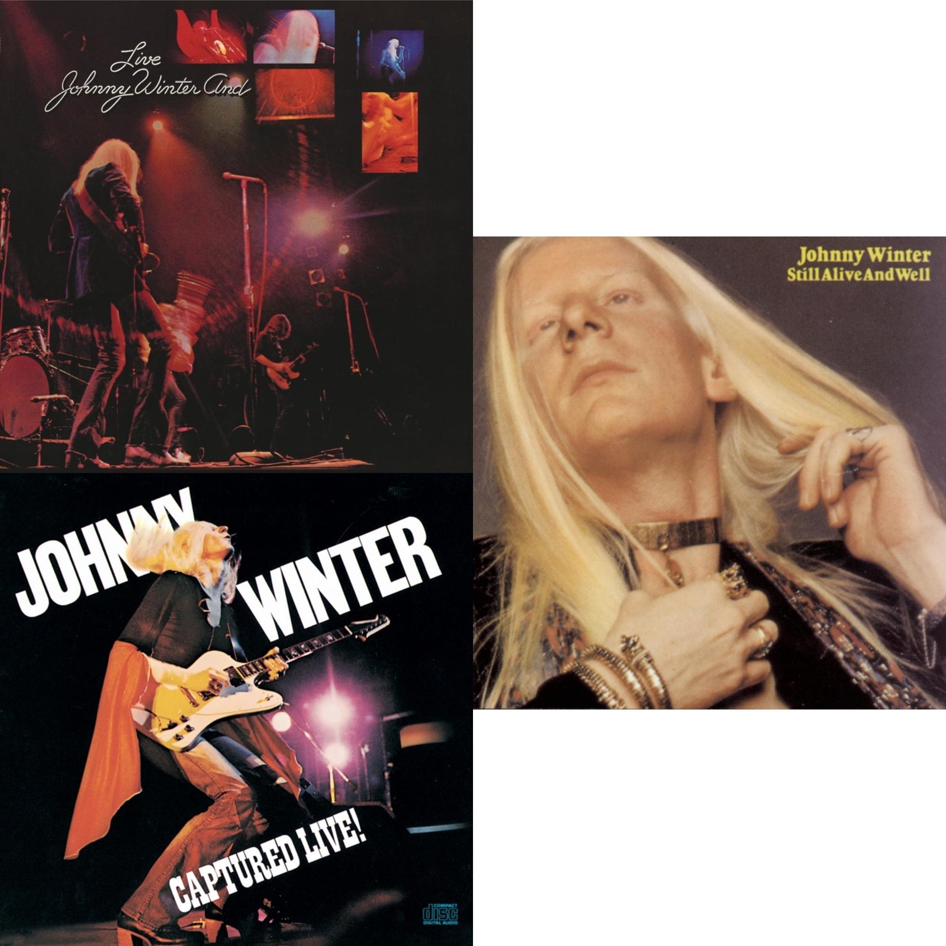 Johnny Winter - Live & Captured Live & Still Alive & Well - CD Bundle