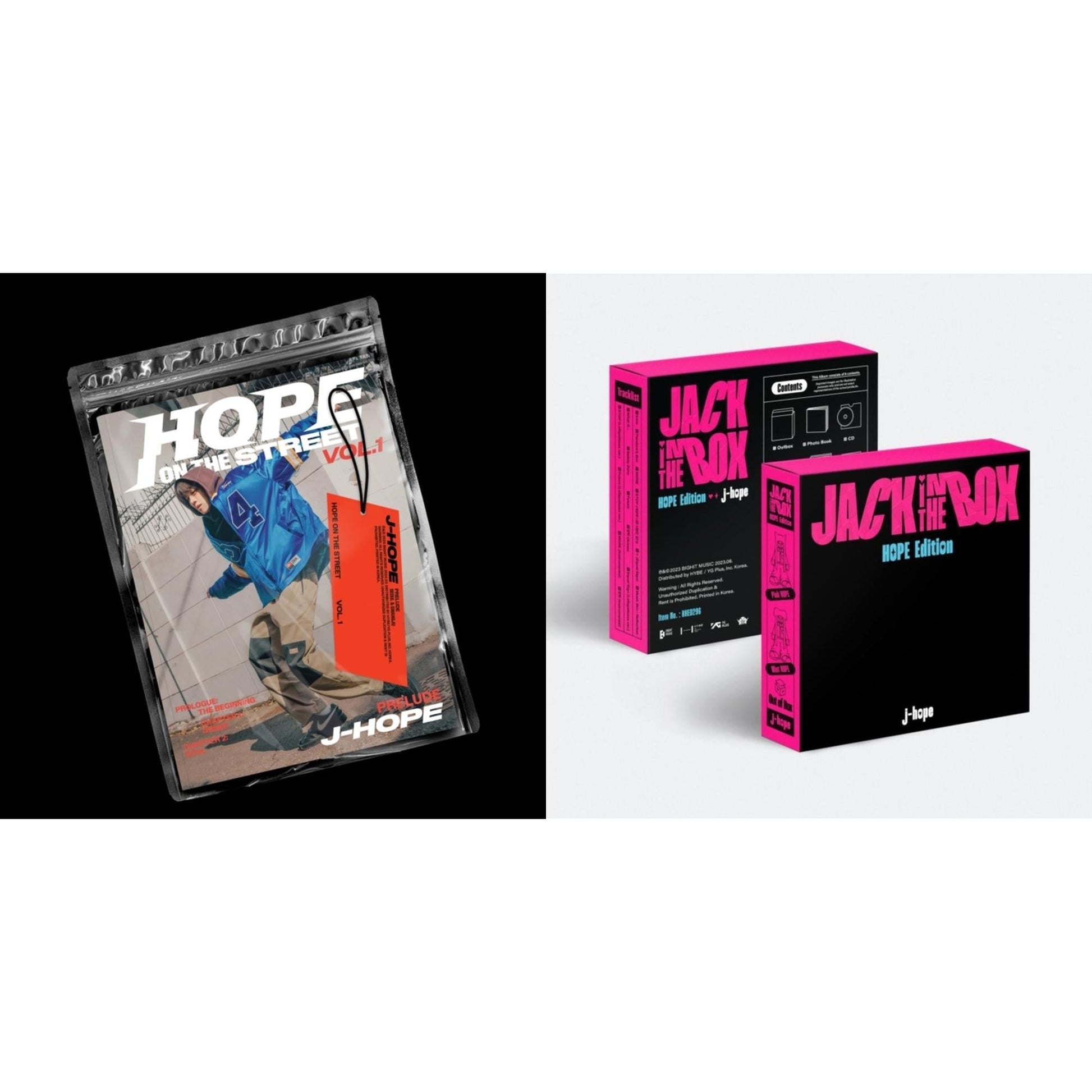 J-Hope (Bts) - Jack In The Box (Hope Edition) & Hope On The Street Vol.1 (Ver.1 Prelude) - CD Bundle