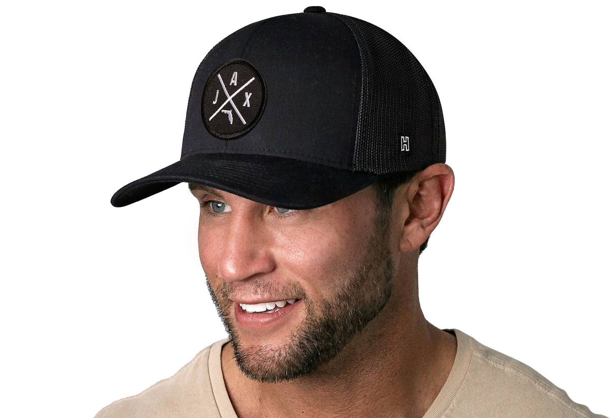 Jacksonville Trucker Hat  |  Black JAX X Snapback