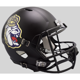 James Madison Dukes Full Size Speed Replica Football Helmet Matte Black-NCAA