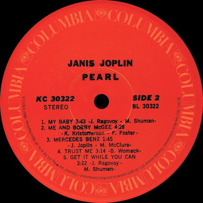Janis Joplin – Pearl (LP Vinyl) Vinyl Record