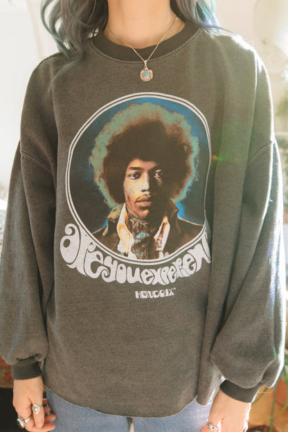 Jimi Hendrix Are You Experienced Womens Sweatshirt Grey