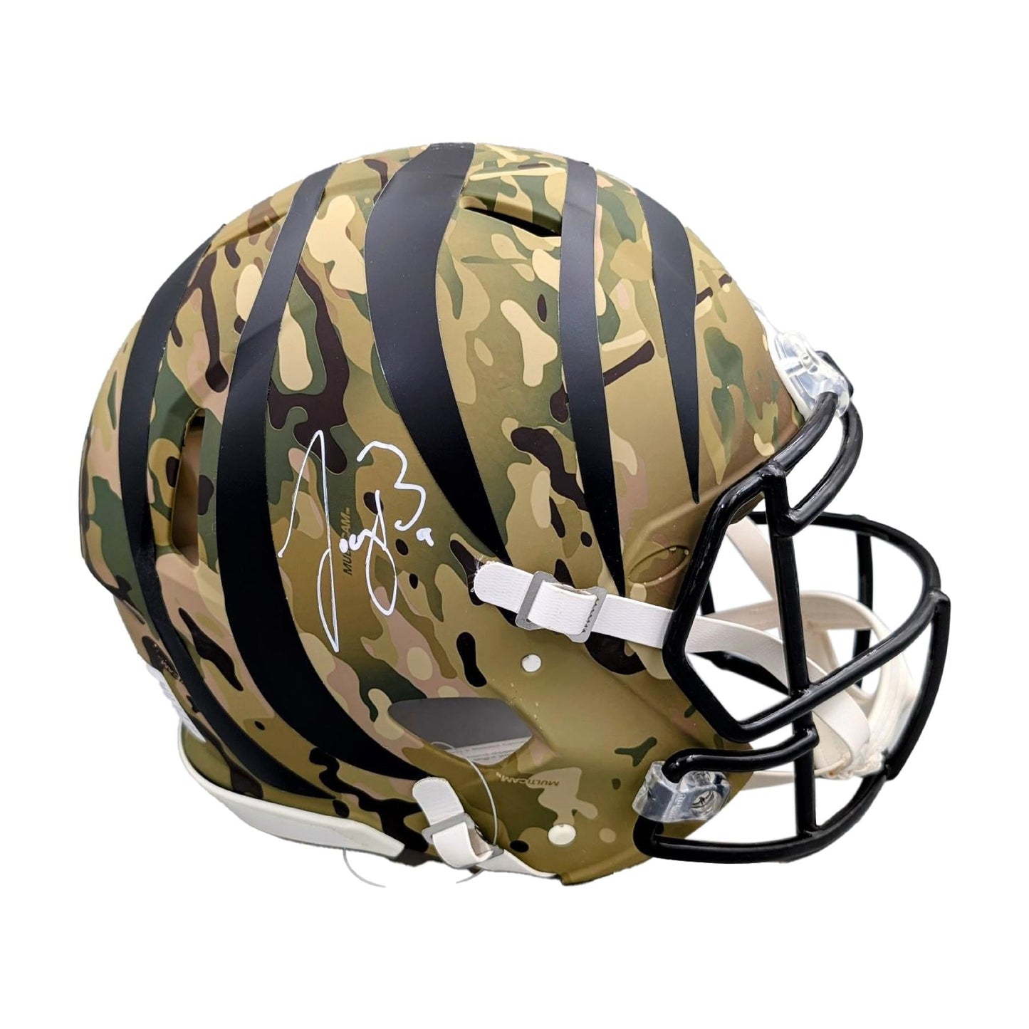 Joe Burrow Autographed Camo Full Size Authentic Helmet - FAN