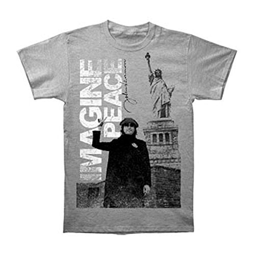 John Lennon Beatles Men'S Imagine Slim Fit T-Shirt Small Grey [T-Shirt]