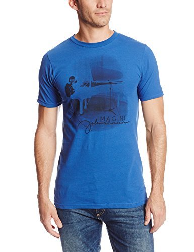 John Lennon Zion Rootswear Men'S John Lennon Imagine (Blue) T-Shirt, Blue, X-Large [T-Shirt]