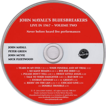 John Mayall / Blues Breakers – Live in 1967- Volume 2 Music CD