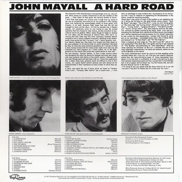 A Hard Road (Bonus Tracks) (2 Lp's)  Vinyl Record