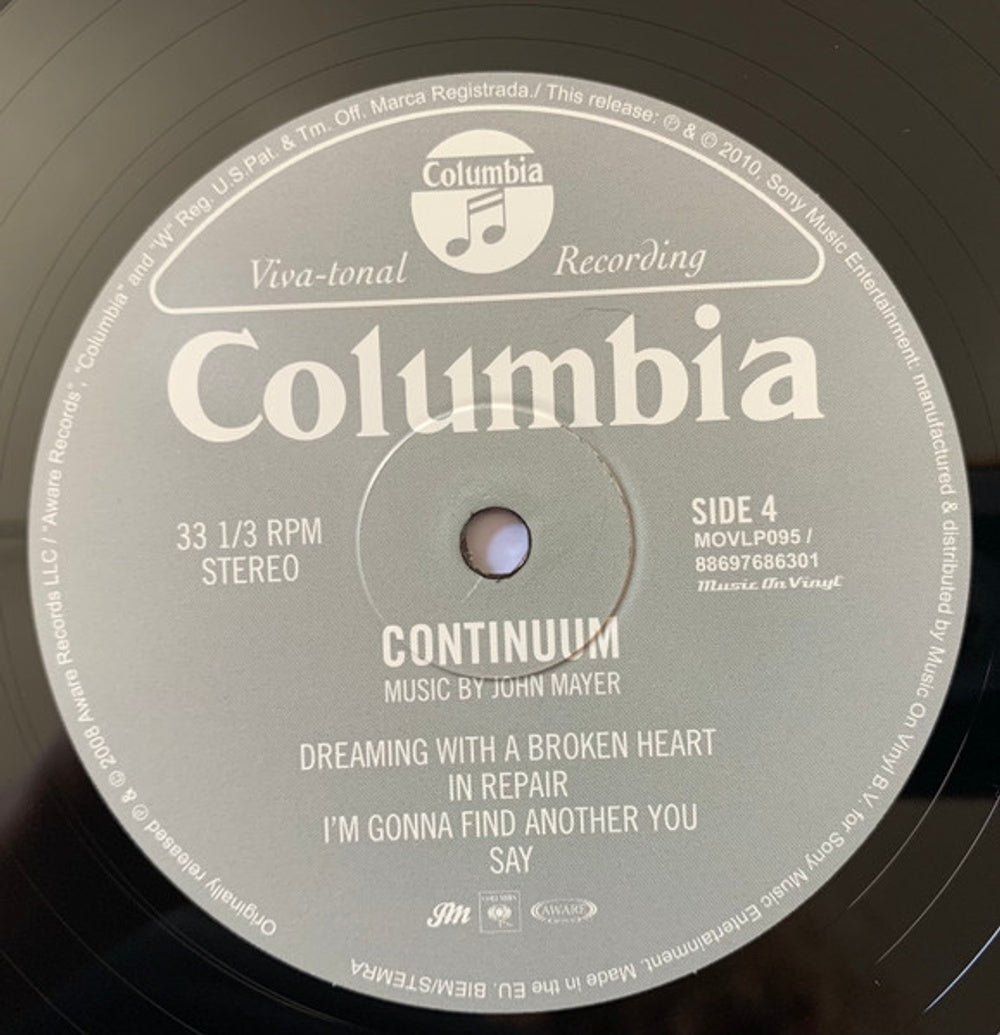 John Mayer – Continuum (180 Gram 2-LP Vinyl) Vinyl Record