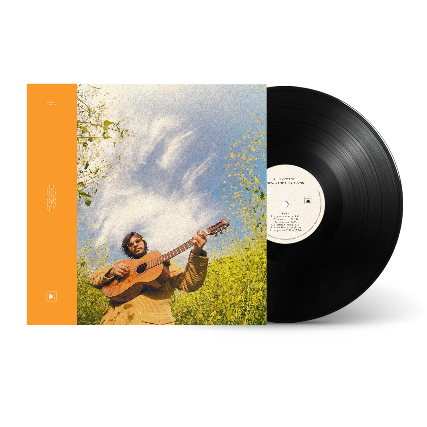 John Vincent III - Songs For The Canyon - Black Vinyl Record