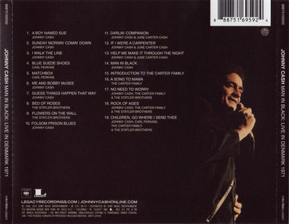 Johnny Cash – Man in Black: Live in Demark 1971 Music CD