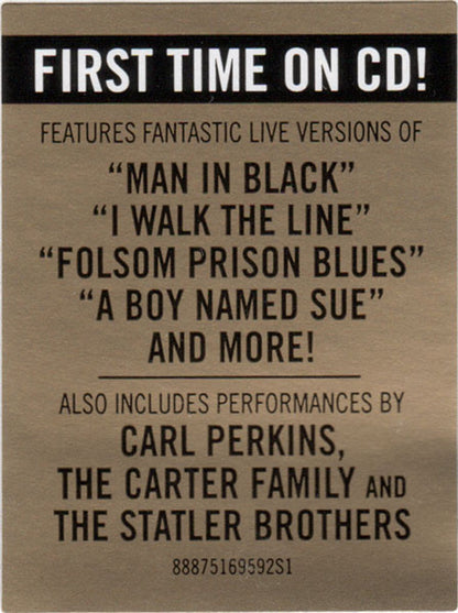 Johnny Cash – Man in Black: Live in Demark 1971 Music CD