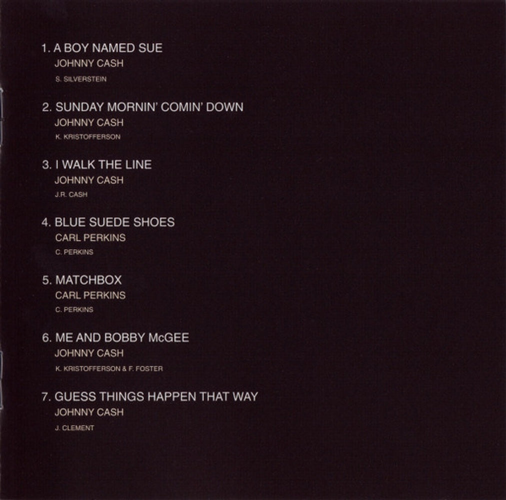 Johnny Cash – Man in Black: Live in Demark 1971 Music CD