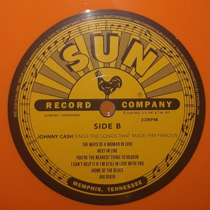 Johnny Cash – Sings The Songs That Made Him Famous (Remastered Orange LP Vinyl) Vinyl Record
