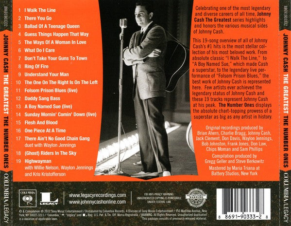 Johnny Cash – The Greatest: Number One's Music CD