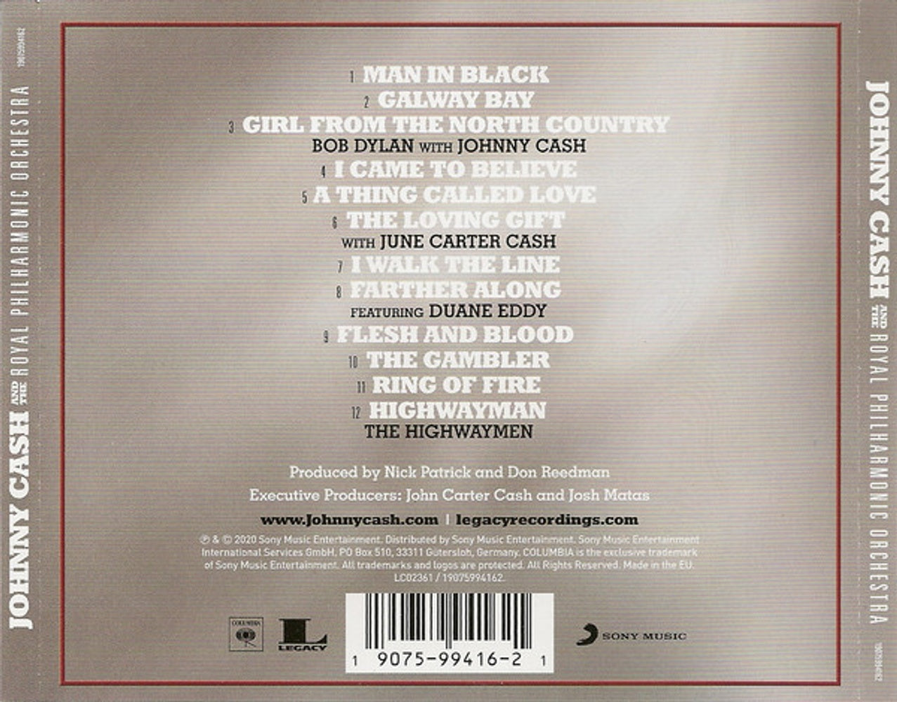 Johnny Cash and the Royal Philharmonic Orchestra Music CD