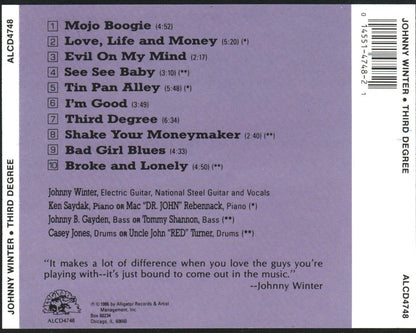 Johnny Winter – 3rd Degree Music CD