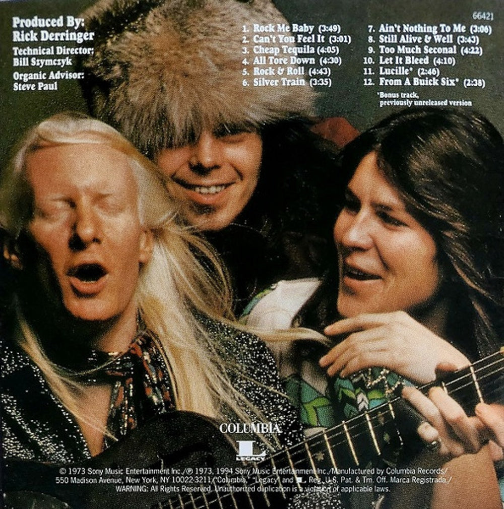 Johnny Winter – Still Alive and Well Music CD