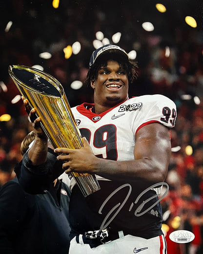 Jordan Davis Georgia Bulldogs Autographed 2021 National Champions College Football Photo