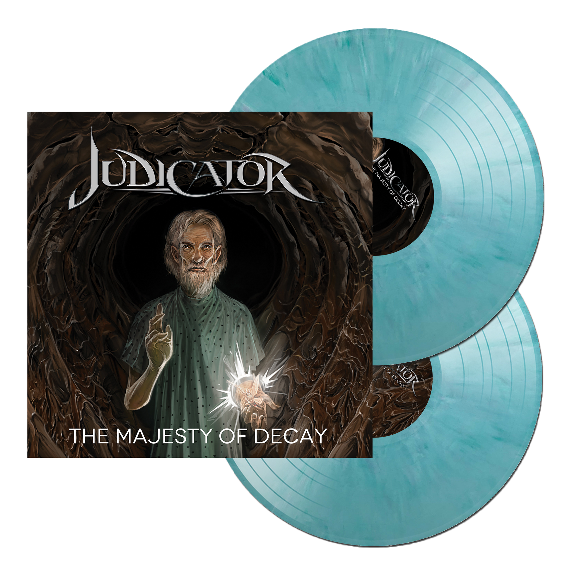 Judicator - The Majesty of Decay on Seaside Swirl LP Vinyl Record