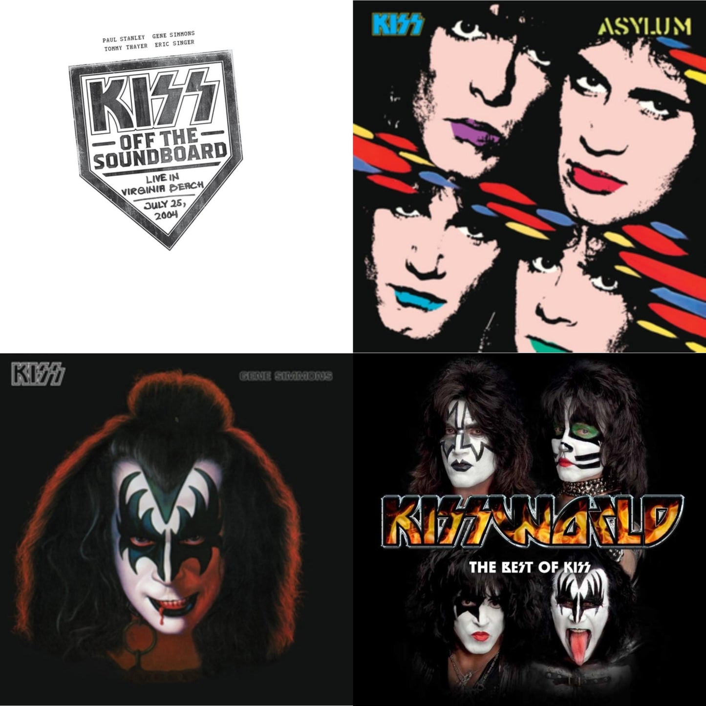 Kiss - Kiss Off The Soundboard: Live In Virginia Beach (3LP) & Asylum & Gene Simmons & Kissworld - The Best Of Kiss (2 LP)
