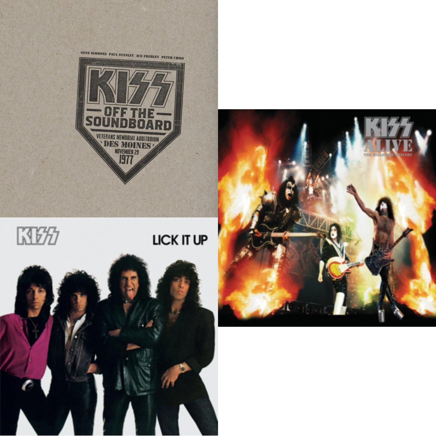Kiss - Kiss Off The Soundboard: Live In Des Moines (2LP) & Lick It Up & Alive: Millennium Concert