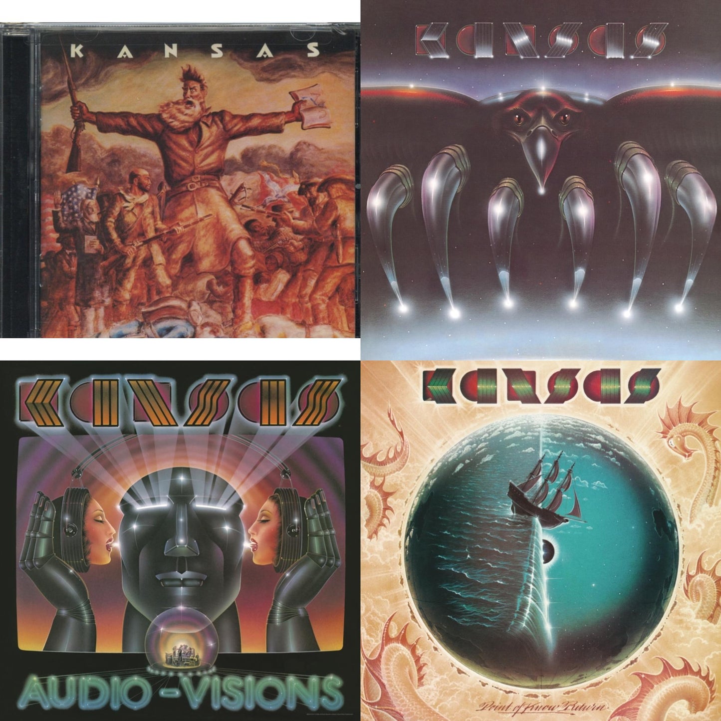 Kansas - Kansas & Song For America & Audio - Visions & Point Of Know Return - CD Bundle