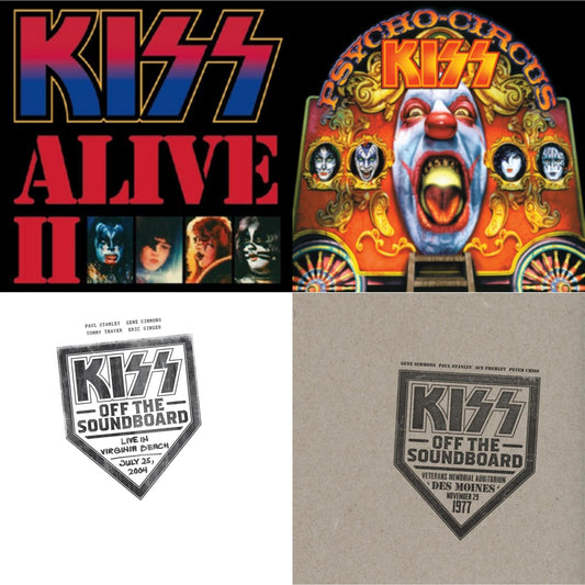 Kiss - Kiss Off The Soundboard: Live In Virginia Beach (3LP) & Kiss Off The Soundboard: Live In Des Moines (2LP) & Psycho Circus & Alive Ii
