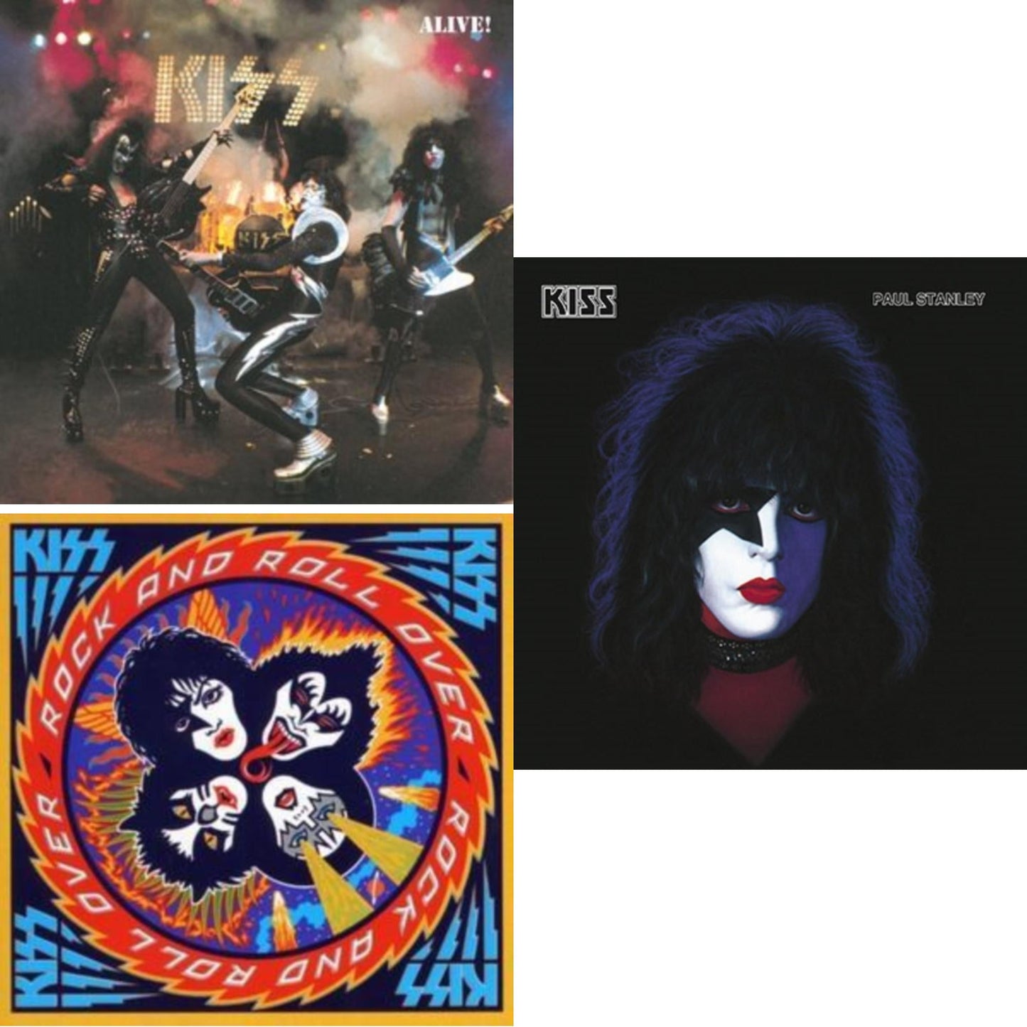 Kiss - Alive & Rock & Roll Over & Paul Stanley - CD Bundle