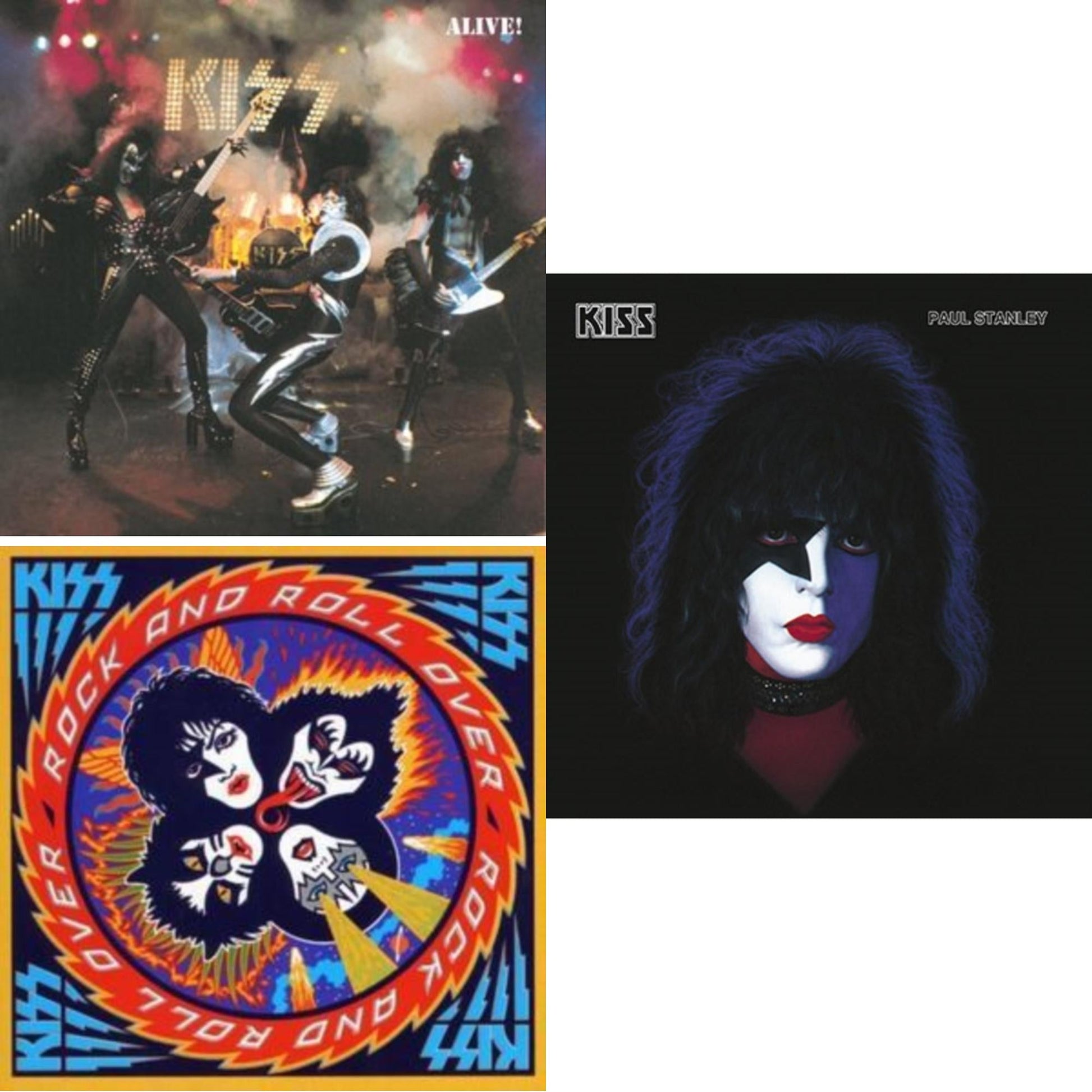 Kiss - Alive & Rock & Roll Over & Paul Stanley - CD Bundle