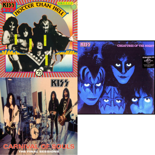 Kiss - Hotter Than Hell & Carnival Of Souls & Creatures Of Night - LP Vinyl Bundle