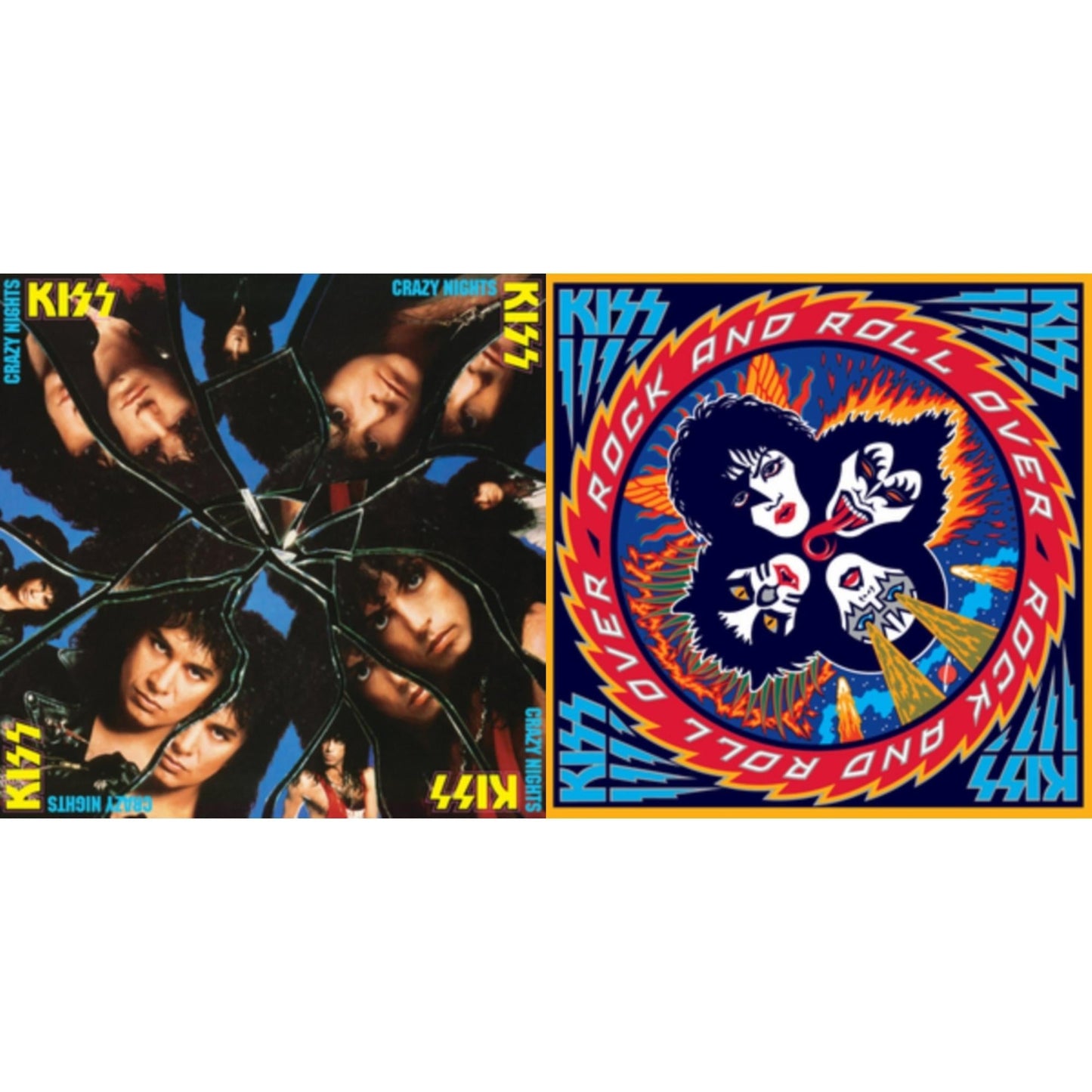 Kiss - Crazy Nights & Rock & Roll Over - LP Vinyl Bundle