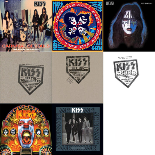 Kiss - Kiss Off The Soundboard: Live In Virginia Beach (3LP) & Kiss Off The Soundboard: Donington 1996 (Live) (3LP) & Kiss Off The Soundboard: Live In Des Moines (2LP) & Psycho Circus & Dressed To Kill & Carnival Of Souls & Rock & Roll Over & Ace