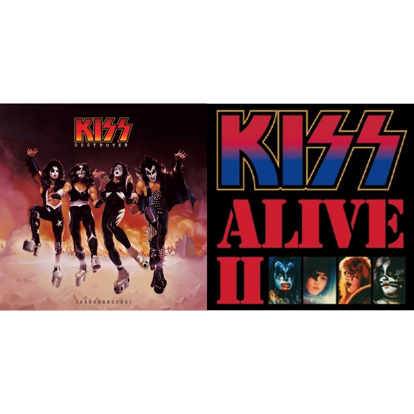 Kiss - Destroyer (Resurrected) (Translucent Orange LP Vinyl) & Alive Ii