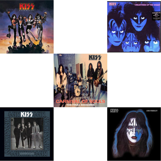 Kiss - Destroyer & Dressed To Kill & Carnival Of Souls & Creatures Of Night & Ace Frehley - LP Vinyl Bundle