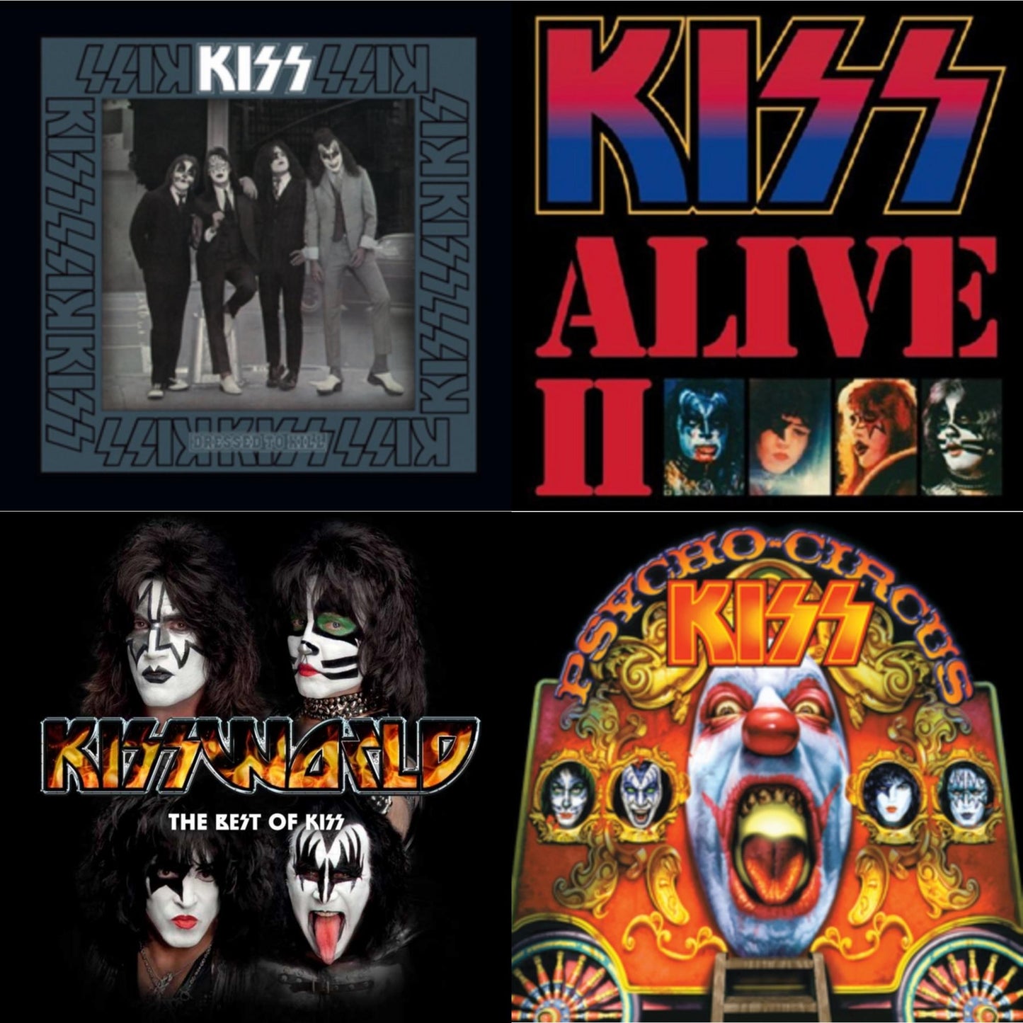 Kiss - Psycho Circus & Dressed To Kill & Alive Ii & Kissworld - The Best Of Kiss (2 LP)