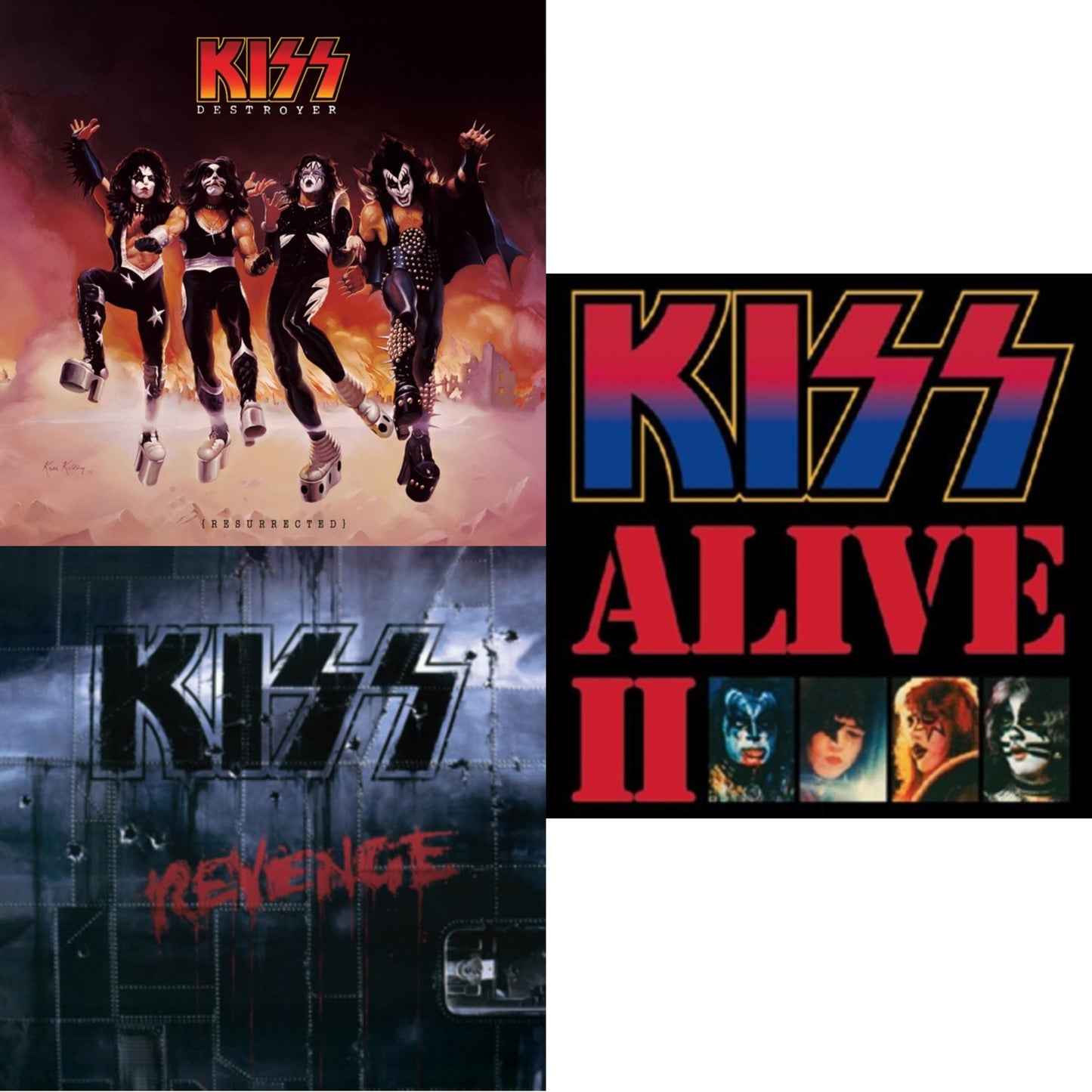 Kiss - Destroyer (Resurrected) (Translucent Orange LP Vinyl) & Revenge & Alive Ii