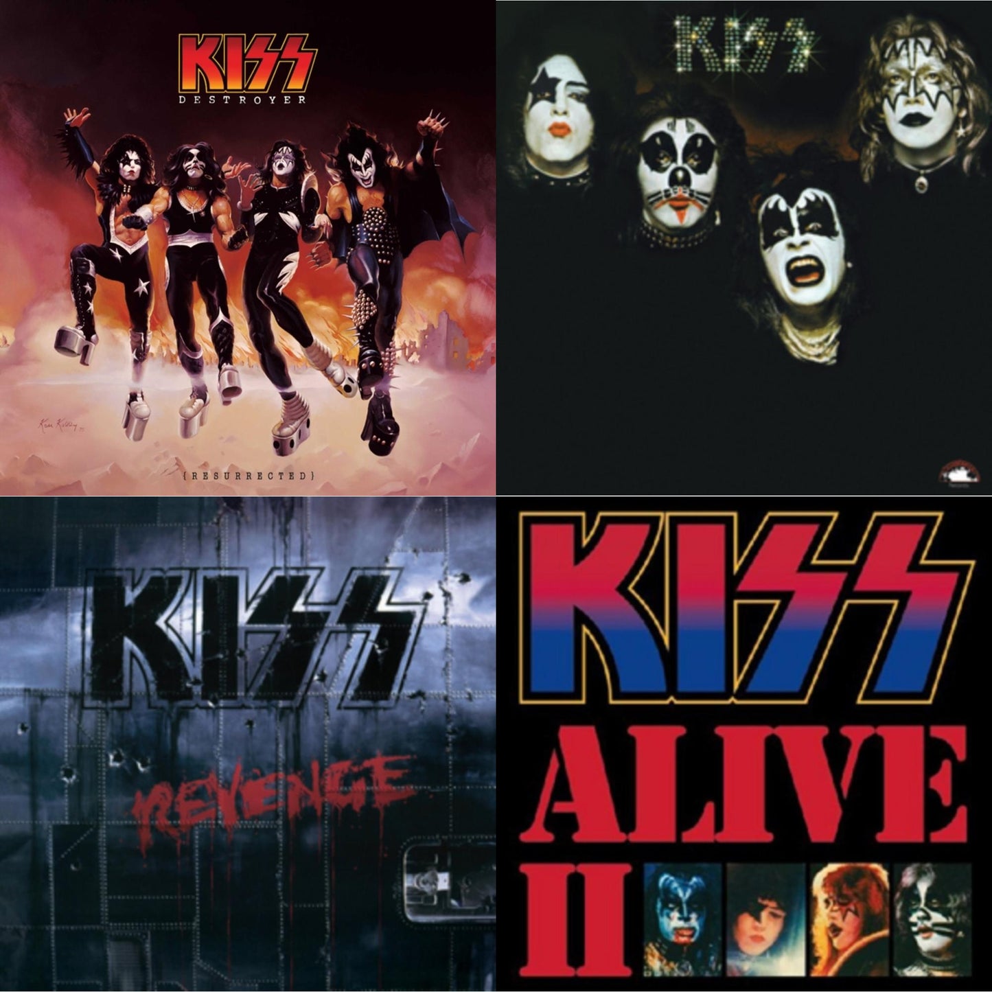 Kiss - Destroyer (Resurrected) (Translucent Orange LP Vinyl) & Kiss & Revenge & Alive Ii