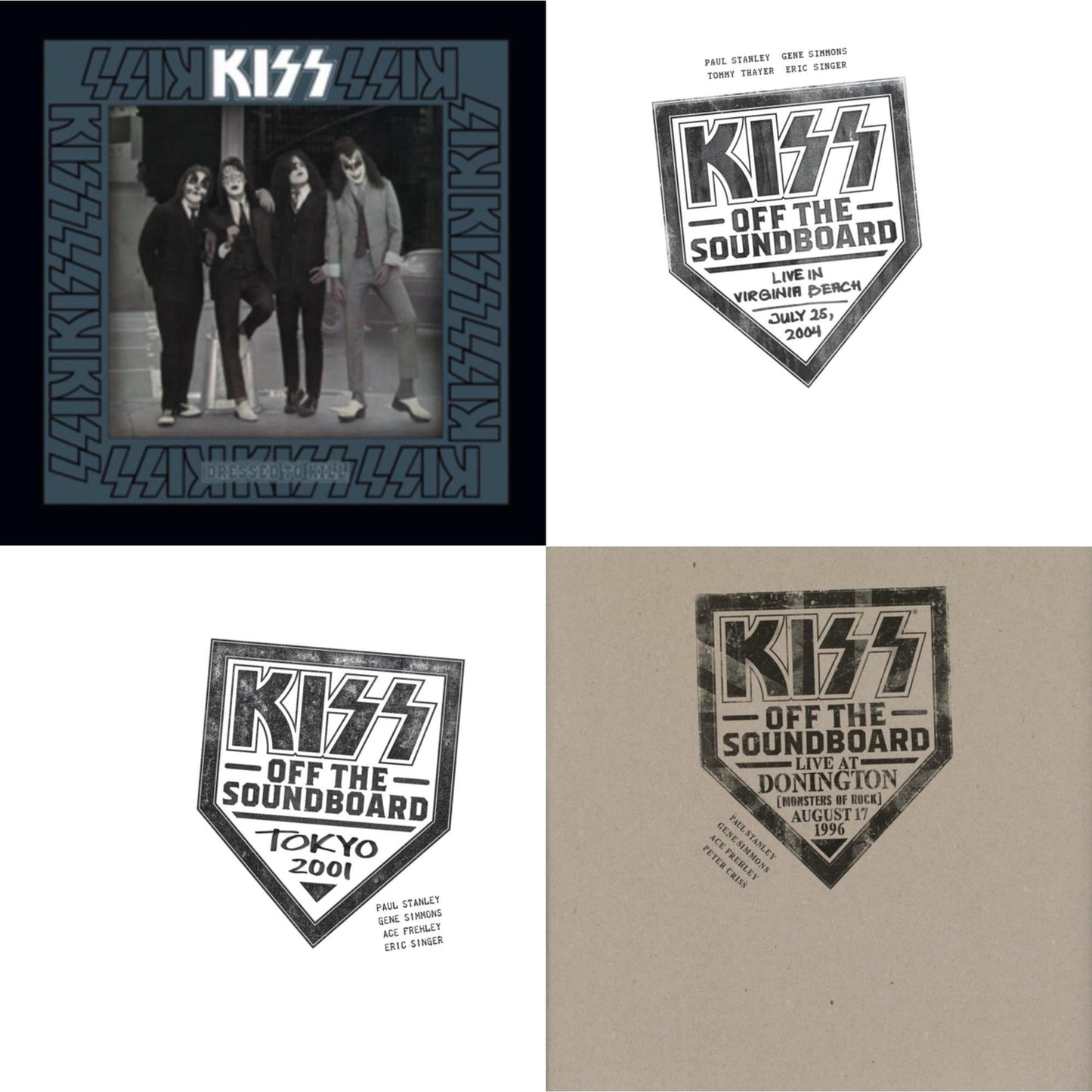 Kiss - Kiss Off The Soundboard: Tokyo 2001 (3LP) & Kiss Off The Soundboard: Live In Virginia Beach (3LP) & Kiss Off The Soundboard: Donington 1996 (Live) (3LP) & Dressed To Kill
