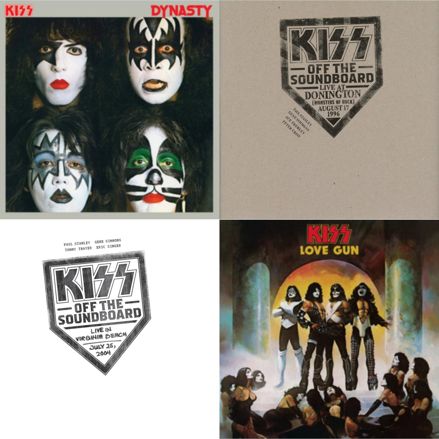 Kiss - Kiss Off The Soundboard: Live In Virginia Beach (3LP) & Kiss Off The Soundboard: Donington 1996 (Live) (3LP) & Dynasty & Love Gun