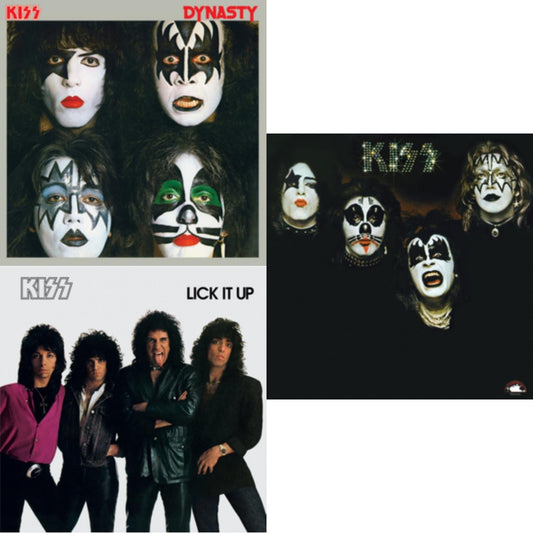 Kiss - Kiss & Dynasty & Lick It Up - LP Vinyl Bundle