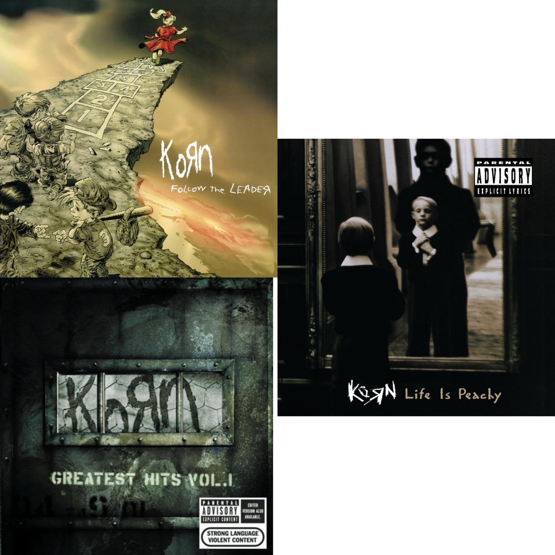 Korn - Greatest Hits Vol.1 & Life Is Peachy & Follow The Leader - CD Bundle