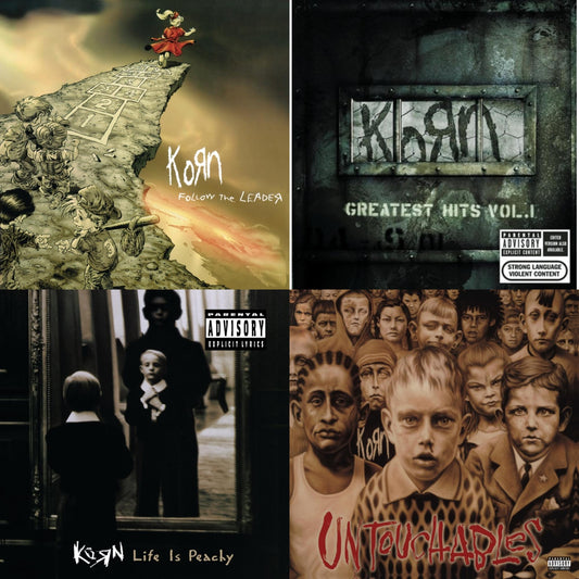 Korn - Greatest Hits Vol.1 & Life Is Peachy & Untouchables & Follow The Leader - CD Bundle