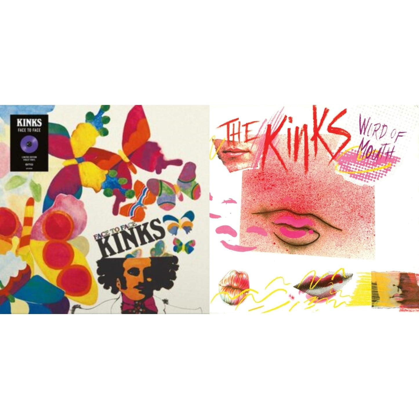 Kinks - Face To Face & Word Of Mouth (180G/Red LP Vinyl/Limited Edition/Gatefold Cover & Poster)